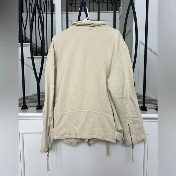 NWT We The Free Rebel Knit Moto Jacket in Vanilla Crème L - Picture 6 of 8